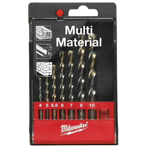 Milwaukee 7 Piece Multi Material Drill Bit Set