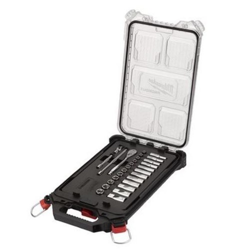 Milwaukee 1/4'' Metric 28pc Ratchet & Socket PACKOUT Set
