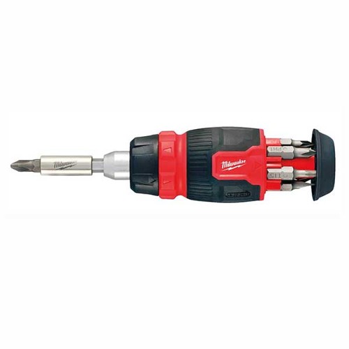 Milwaukee 8 In 1 Compact Ratcheting Multi-Bit Screwdriver