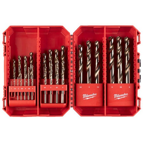 Milwaukee Red Cobalt HSS Ground Metal Drill Bit Set (25 Pieces)