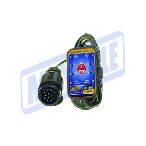 13PIN TOWBAR SOCKET TESTER - 3.5M CABLE BK