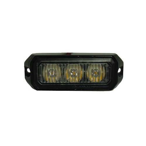STROBE LED AMBER 12/24V 3X3W R10/IP65 DP