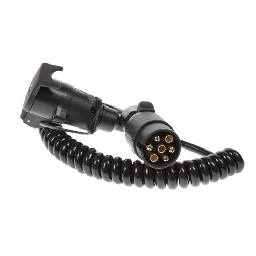 7 Pin N Type Curly Extension Lead (Plug To Socket) 2.5M