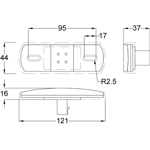12/24V LED Amber Side Marker With Integrated Superseal