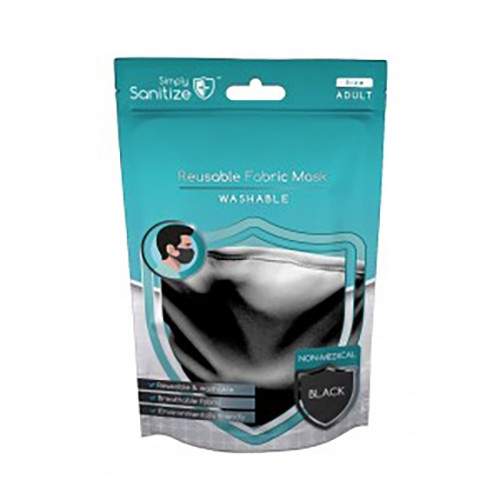 Black Fabric Reusable Mask (1 Mask) (GB 18401)