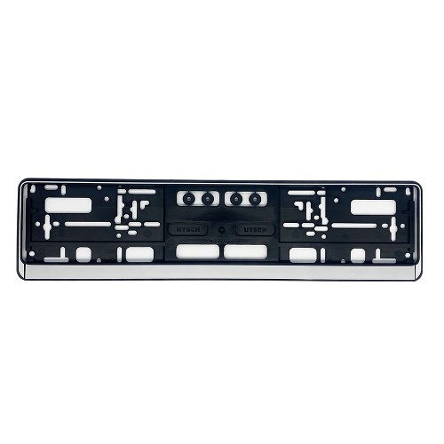 Silver & Black Number Plate Surround (1x Surround)