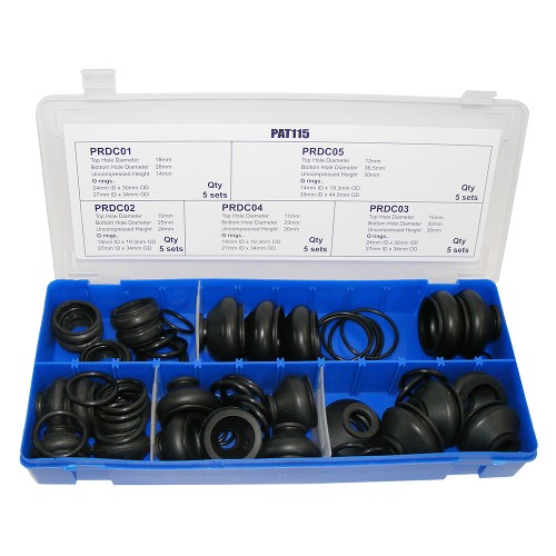 Assorted Rubber Dust Covers & O Rings (25)