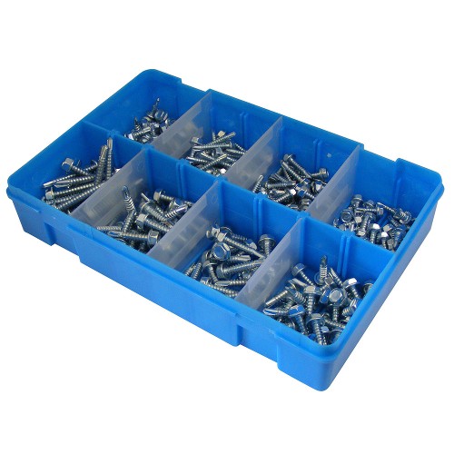 ASSTD SELF DRILL SCREWS HEX HEAD 8-10 GAUGE (240)