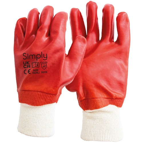 PVC Polycotton Lined Gloves (Large)