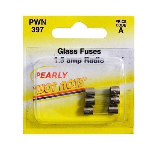1.5 AMP Glass Radio Fuses Mini (3)