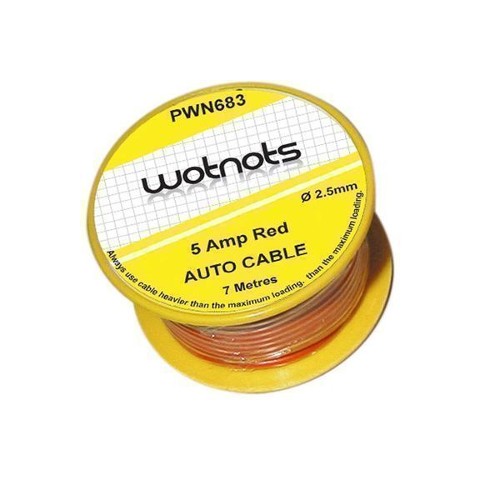 Wiring Cable Single Core 5Amp x 7M Red