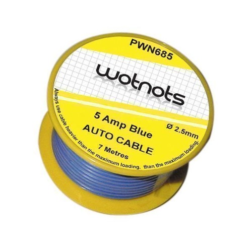Wiring Cable Single Core  5AMP X 7M BLUE