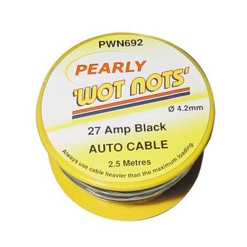 Wiring Cable Single Core  27AMP X 2.5M BLACK