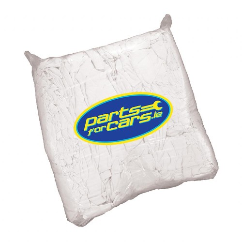1 x BAG OF 10KG WHITE COTTON POLISHING WIPE RAGS