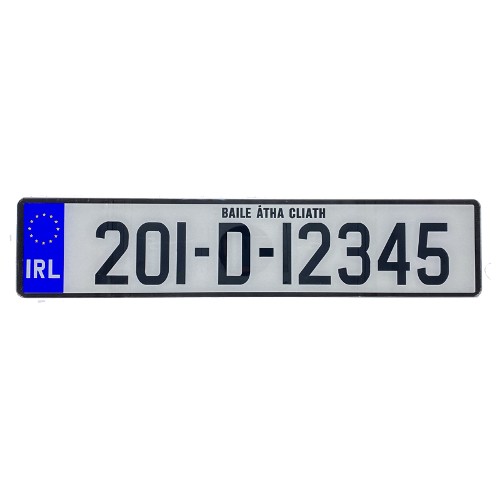 Irish Standard Number Plate - Plastic (1x Plate)