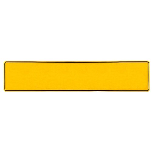 Blank Yellow Metal Standard Number Plate (1 Plate)