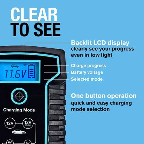 6A Smart Charger and Battery Maintainer
