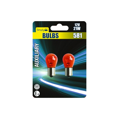 [2] PY21W 12V 21W AMBER BLISTER BULB SIMPLY