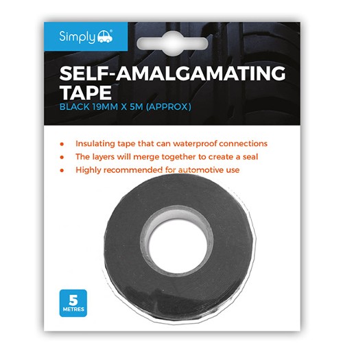 Self Amalgamating Tape (19mm x 5M) Black