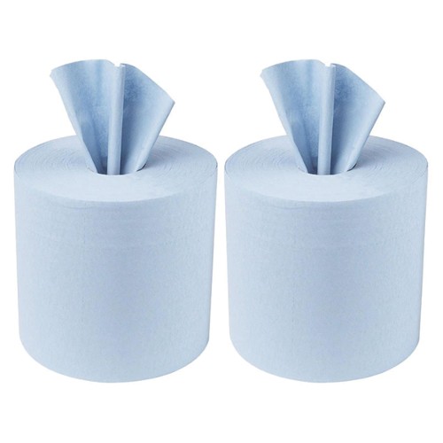 Small Centrefeed 2ply Blue Paper Roll (Buy 1 Get 1 Half Price)