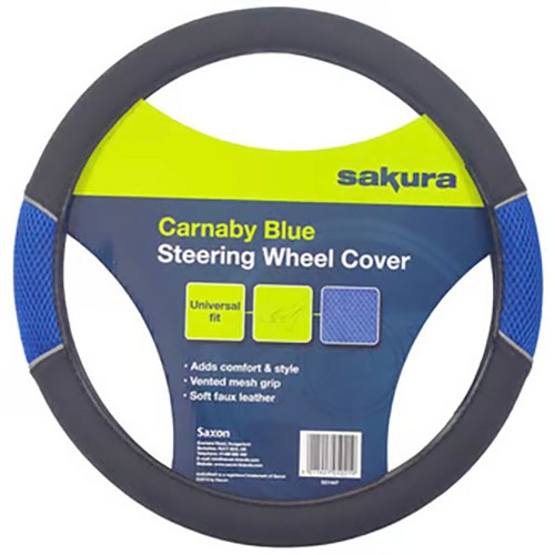 Sakura Carnaby Steering Wheel Cover - Blue 38cm