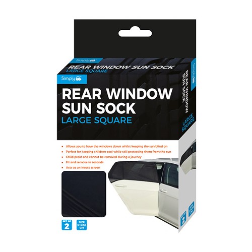 Rear Window Sun Sock (Large Square) (Pack of 2)