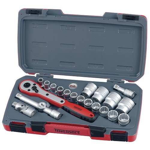 Teng Tools 21 Piece 1/2" Drive Socket Set