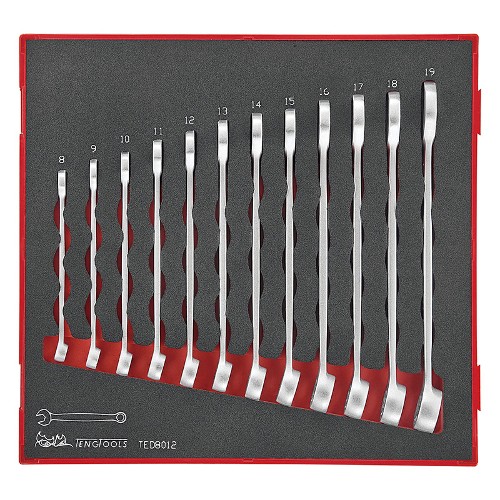 12 Piece EVA Anti Slip Metric Combination Spanner Set