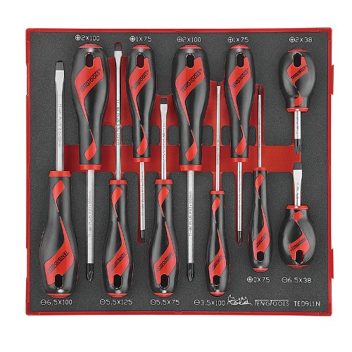 11 Piece EVA Flat/PH/PZ Screwdriver Set