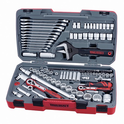 127 Piece 1/4" 3/8" & 1/2" Drive Metric/AF Socket & Tool Set