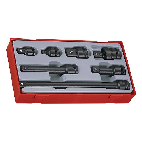 7 Piece 1/2" Drive Automotive ANSI Impact Socket Accessory Set