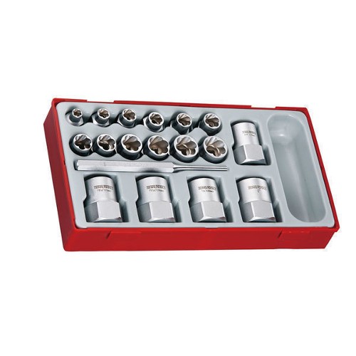 18 Piece 3/8" & 1/2" Drive Stud Extractor Set