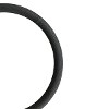 STEERING WHEEL COVER LEATHER BLACK  LUXE  37-39CMS