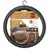 STEERING WHEEL COVER  FULL LEATHER  BLACK