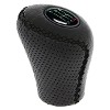 Black Leather Gear Knob with Black Stitching