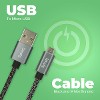 USB - Micro USB Braided Cable - 1.5M Black