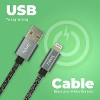 USB to iPhone - Braided Cable - 1.5M Black