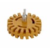 Fluted Rubber Eraser Wheel 100mm with 6mm Arbor