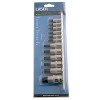 Short Star Socket Bit Set 1/4"D&#44 3/8"D&#44 1/2"D (12 Pieces)
