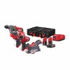 Milwaukee M12 12V Fuel 4pc Kit with 1x 6.0Ah & 1x 2.0Ah Batteries
