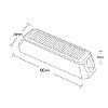 STROBE LED - AMBER 12/24V 3x3W R10/IP65 BK