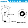Amber Indicator Bulb 12V 21W BAU15S
