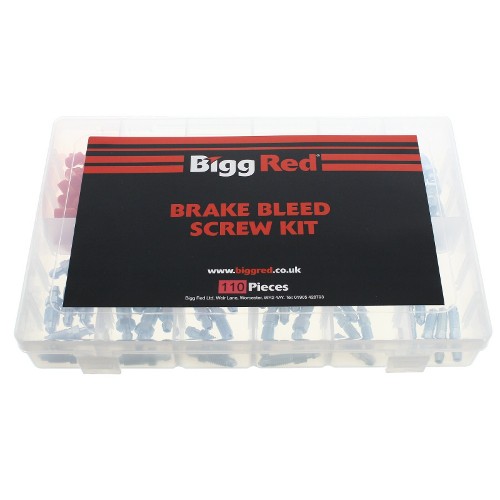 Bigg Red Bleed Screw assortment 110 Pieces Caps, Screws, Grease BRBKIT110