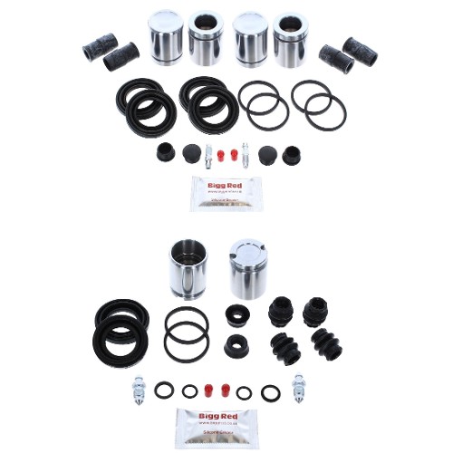 Bigg Red Front & Rear Caliper Piston Kit BRKPFK33